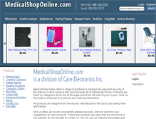 Tablet Screenshot of medicalshoponline.com